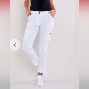 Anatomie Kate Skinny Cargo Pants in White